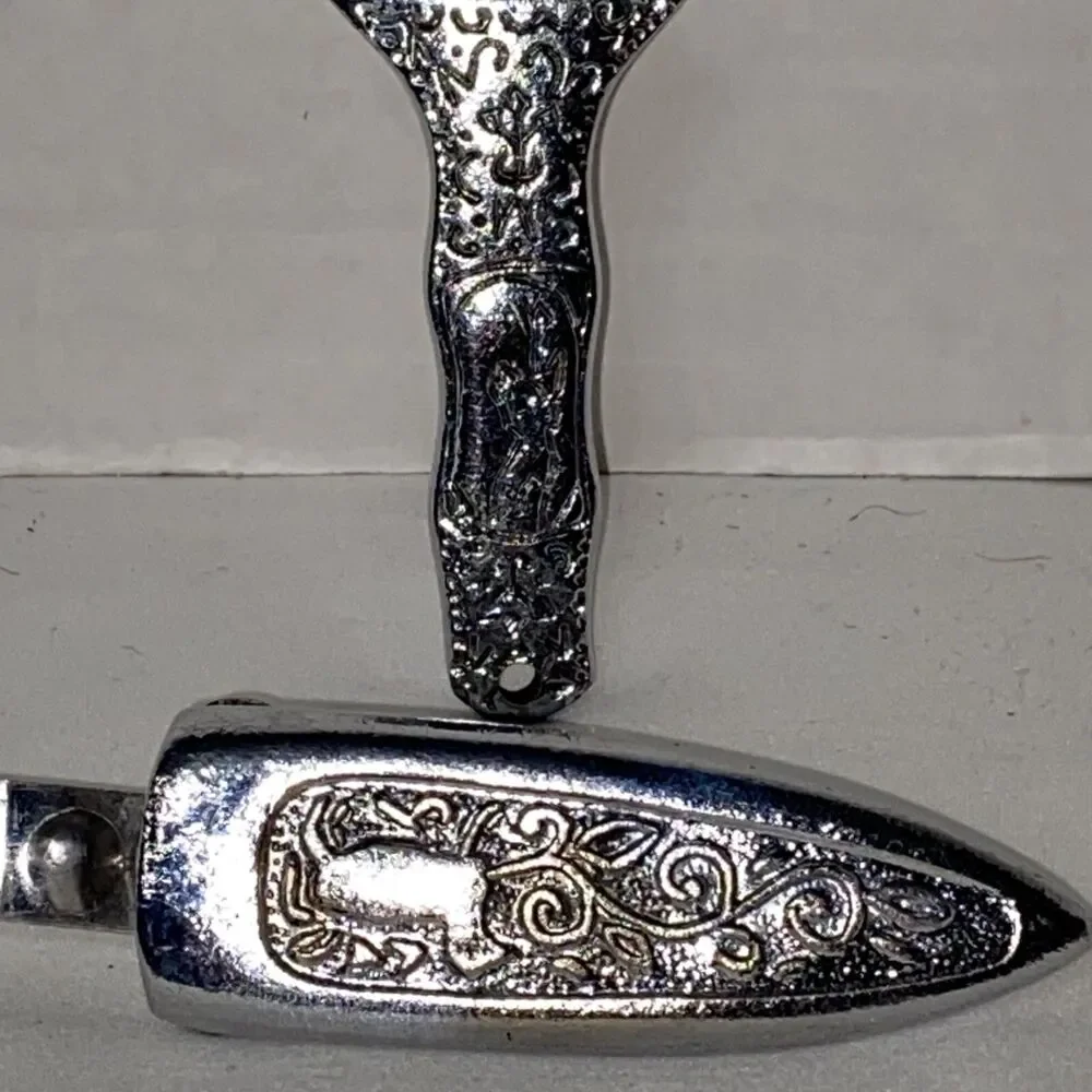 Boot Knife Stainless Steel Blade Engraved Metal Handle & Sheath IN BOX